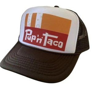 Classic Americana Retro 70s Vintage Pup N Taco Hat Fast Food Trucker Hat snapbac